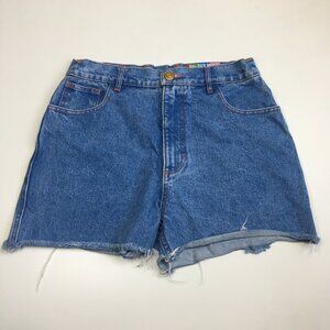 BIG BUD Denim The New Frontier High Rise Waist Raw Edge Hem Cut Off Shorts